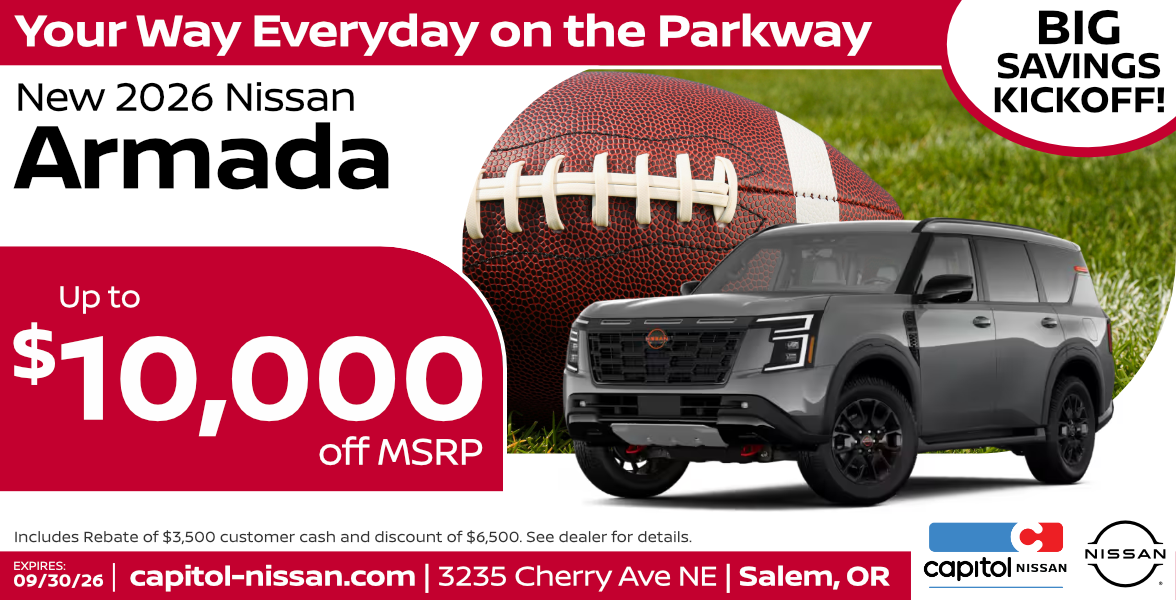 New 2026 Nissan Armada Up to $10,000 off MSRP