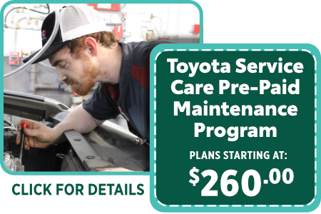 Toyota Service Care Pre-Paid Maintenance Program Special clickable image
