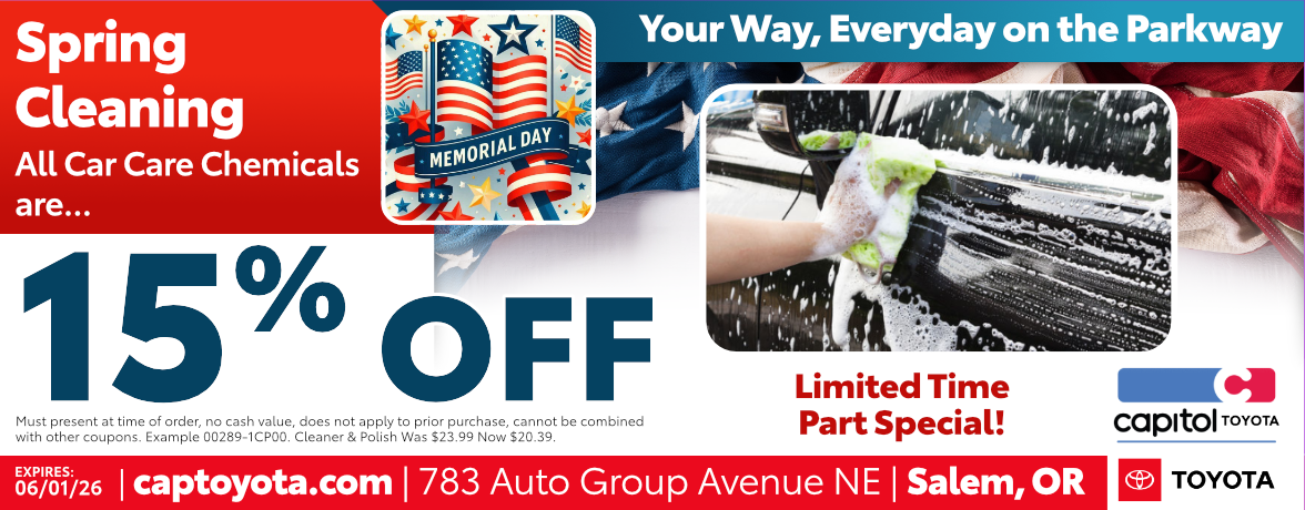 Spring Cleaning | All Car Care Chemicals 15% Off Special clickable image