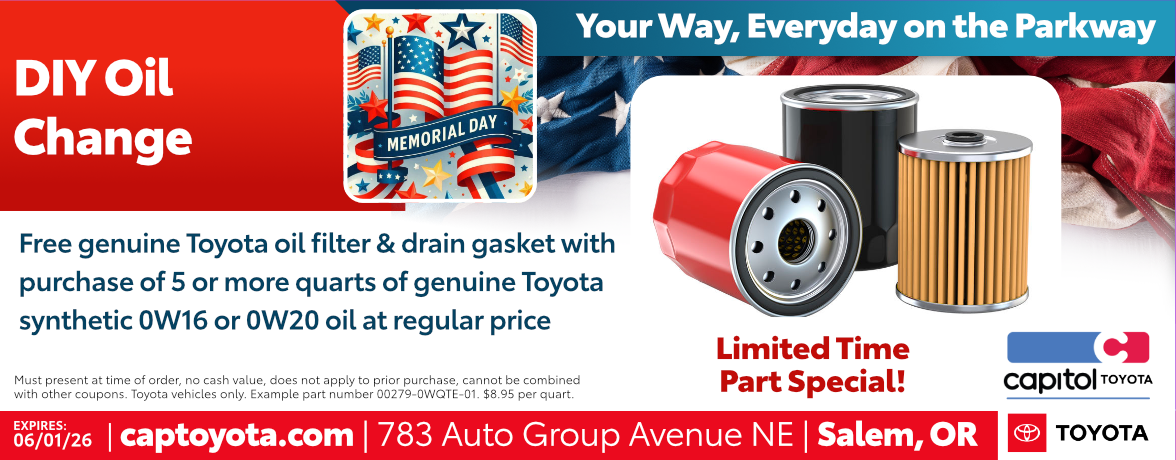 DIY Oil Change Special clickable image