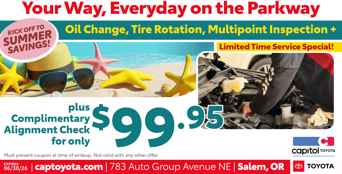 Oil Change, Tire Rotation, Multipoint Inspection and Complimentary Alignment Check clickable image