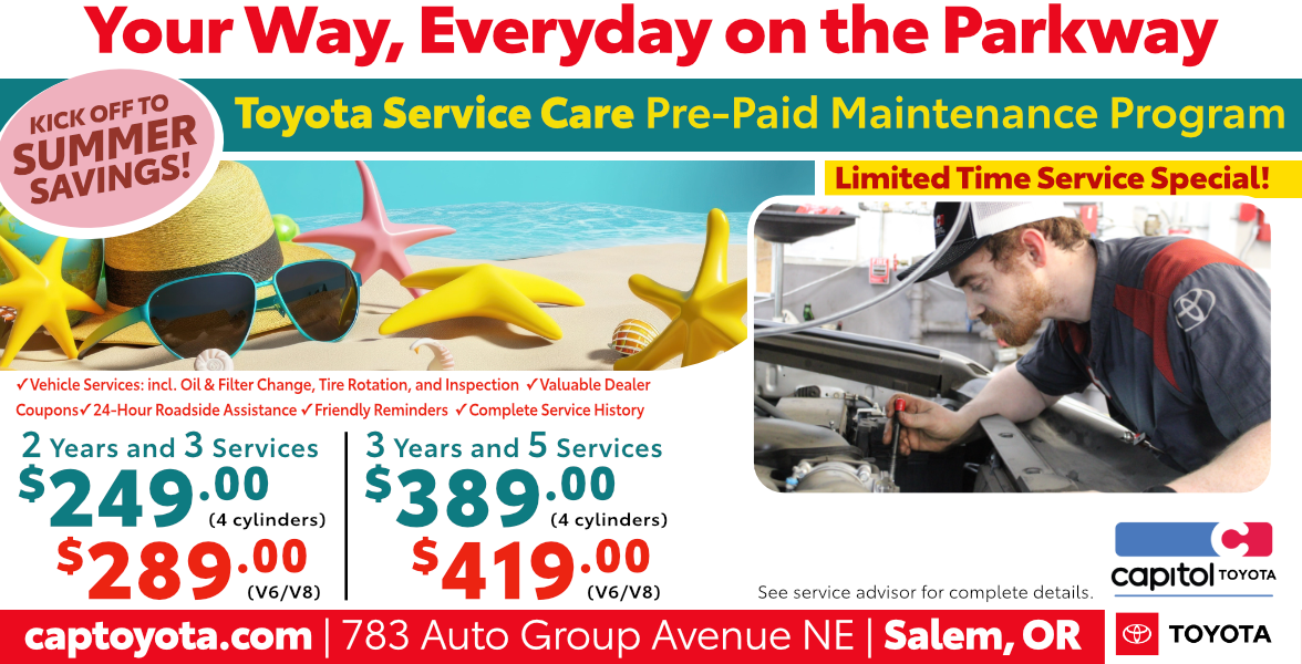 Toyota Service Care Pre-Paid Maintenance Program Special clickable image
