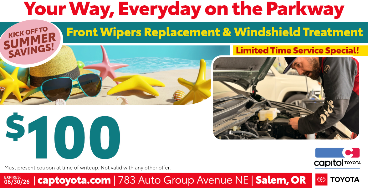 Front Wipers Replacement & Windshield Treatment | $100 Special clickable image