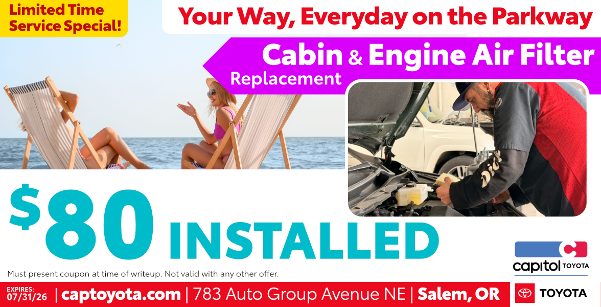 Cabin & Engine Air Filter Replacement Special clickable image