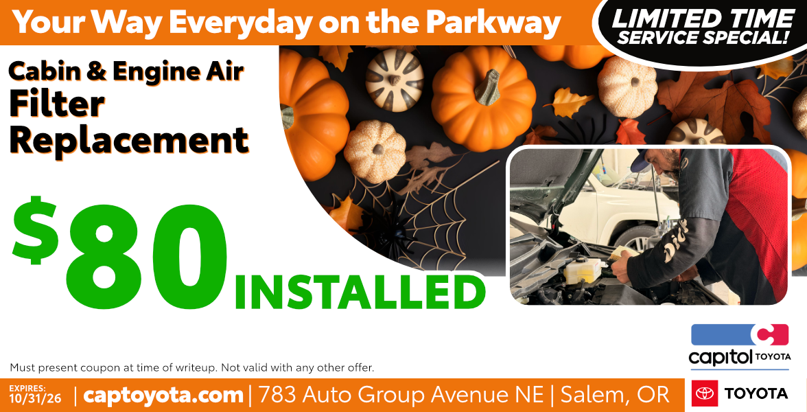 Cabin & Engine Air Filter Replacement Special clickable image