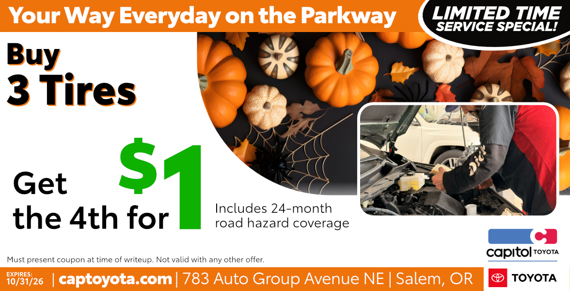 Buy 3 Tires Get the 4th for $1 clickable image
