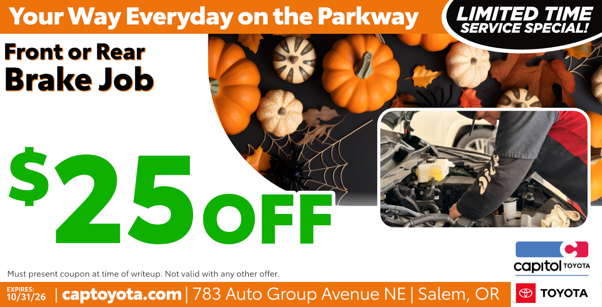 Front or Rear Brake Job | $25 off Special clickable image