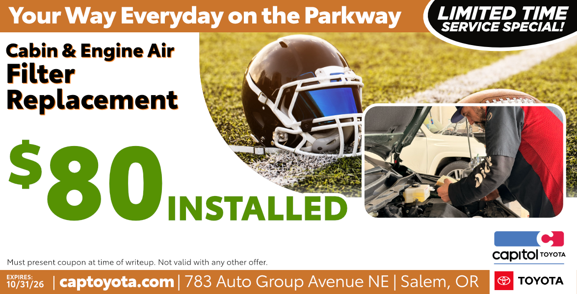 Cabin & Engine Air Filter Replacement banner
image Cabin & Engine Air Filter Replacement