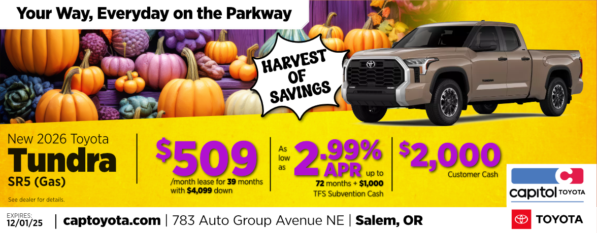 New 2026 Toyota Tundra Gas Special