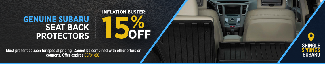 Genuine Subaru Seat Back Protectors Special Offer - 15% off