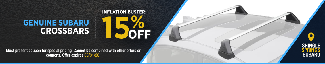 Genuine Subaru Crossbars Special Offer - 15% off