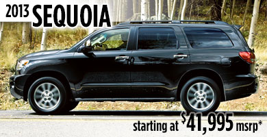 View details on the New 2013 Toyota Sequoia at Eddy's Toyota 2013 Toyota Sequoia at Eddy's Toyota serving Wichita, Kansas