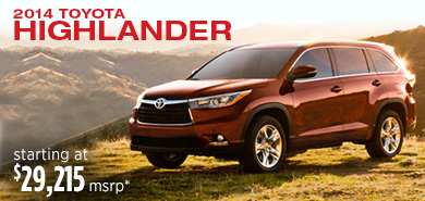 View details on the New 2014 Toyota Highlander at Eddy's Toyota View details on the New 2014 Toyota Highlander at Eddy's Toyota