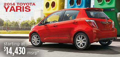 View details on the New 2014 Toyota Yaris at Eddy's Toyota View details on the New 2014 Toyota Yaris at Eddy's Toyota