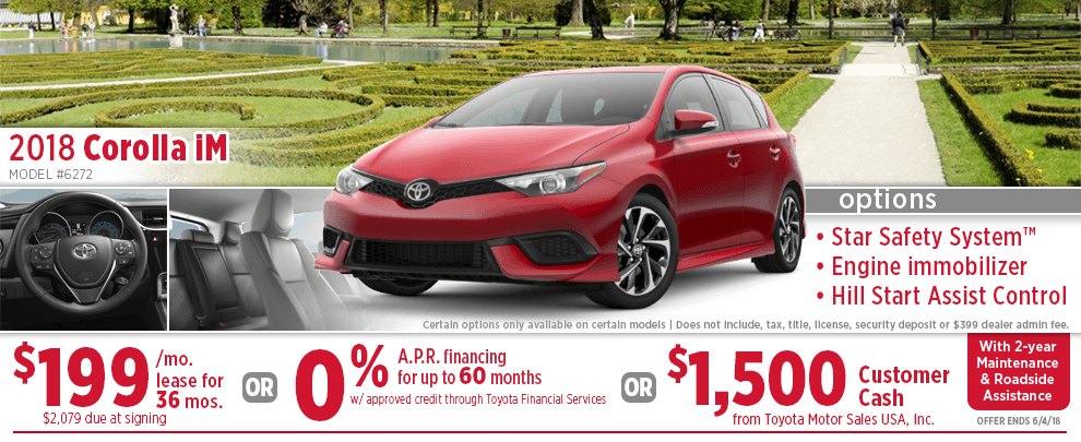 2018 Toyota Corolla iM Finance or Lease Special in Wichita, KS 2018 Toyota Corolla iM Finance or Lease Special in Wichita, KS