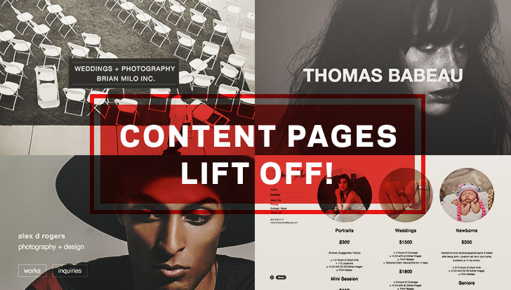 Content Pages Lift Off!