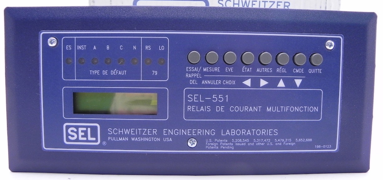 Schweitzer Overcurrent Reclosing Relay Meter SEL551