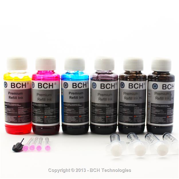 BCH Canada Premium 600 ml 20oz Ink Refill Kit for HP Canon Epson