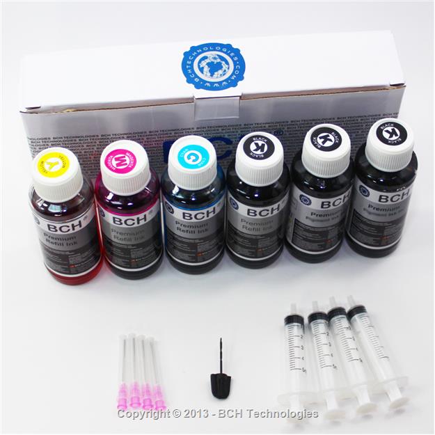 BCH Canada Premium 600 ml 20oz Ink Refill Kit for HP Canon Epson