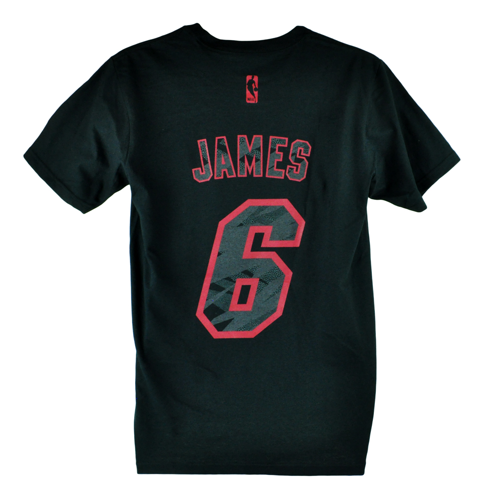 NBA Miami Heat Adidas Shirt Tshirt James Lebron 6 Mens Adult MVP