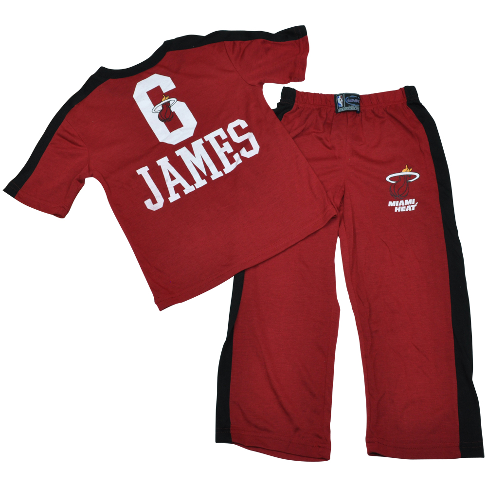 NBA Unk Miami Heat Lebron James 6 Sleep Wear Pajamas Set Youth Kids eBay