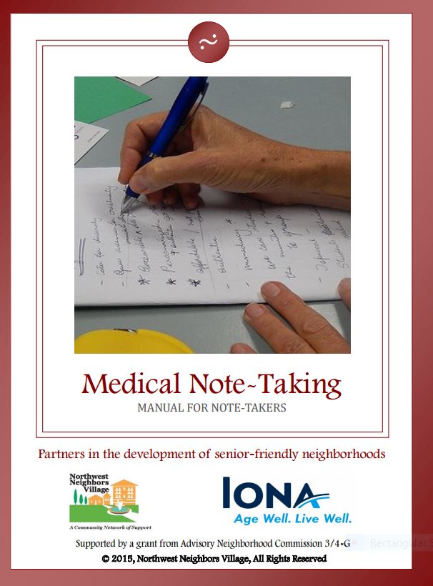 Hand of person taking medical notes