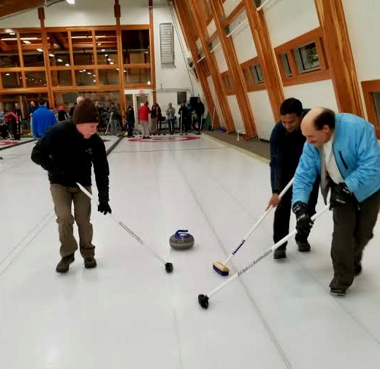 Curling in Banff