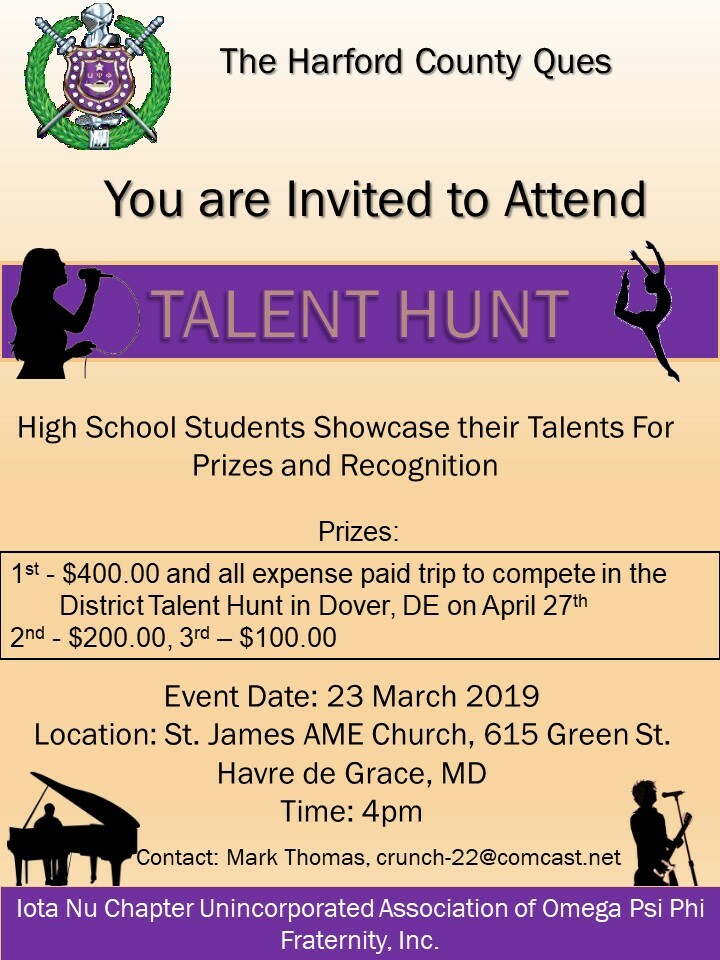 2019 Talent Hunt Event Invite