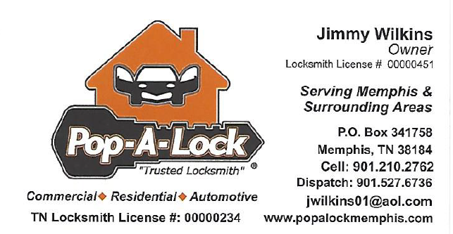 Pop a Lock basic Business Card