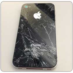 Cracked iPhone 4S back