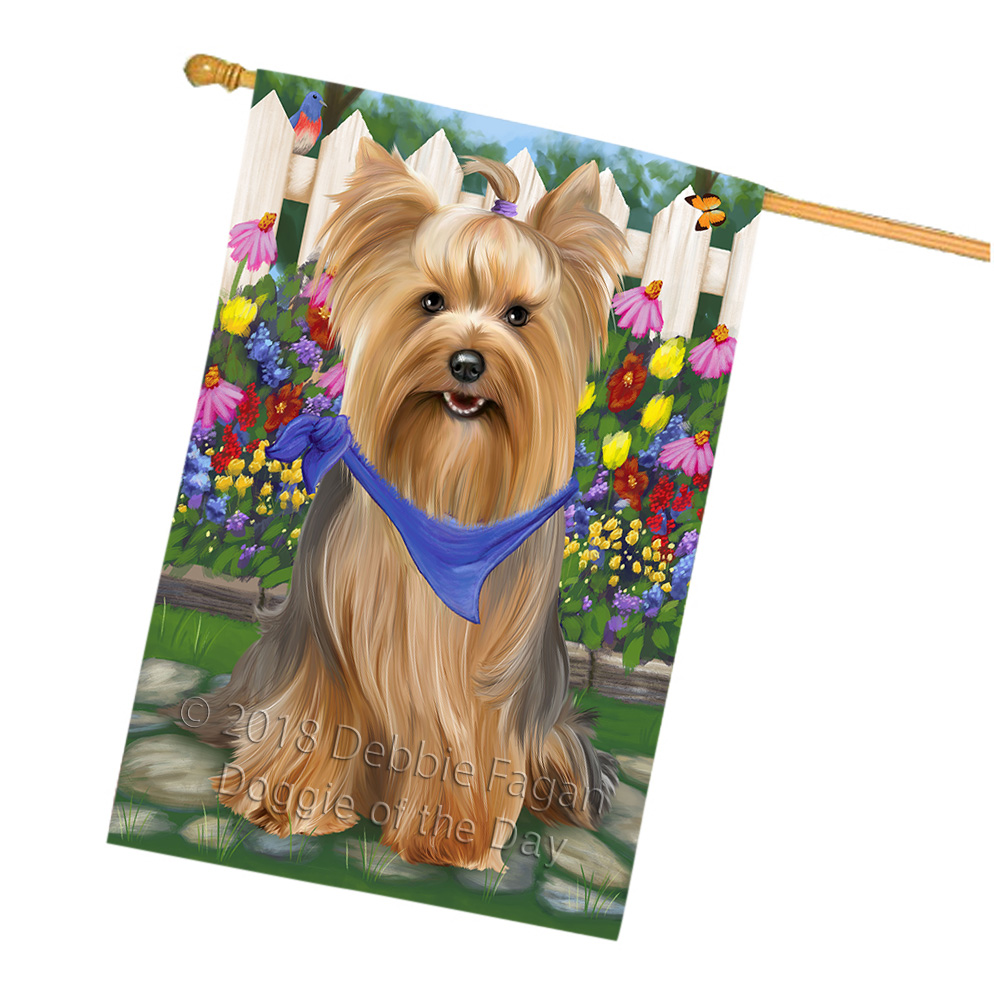 Yorkshire Terrier Dog House Flag Holiday Double Sided 28"x40" Designs NWT NEW - Picture 86 of 89