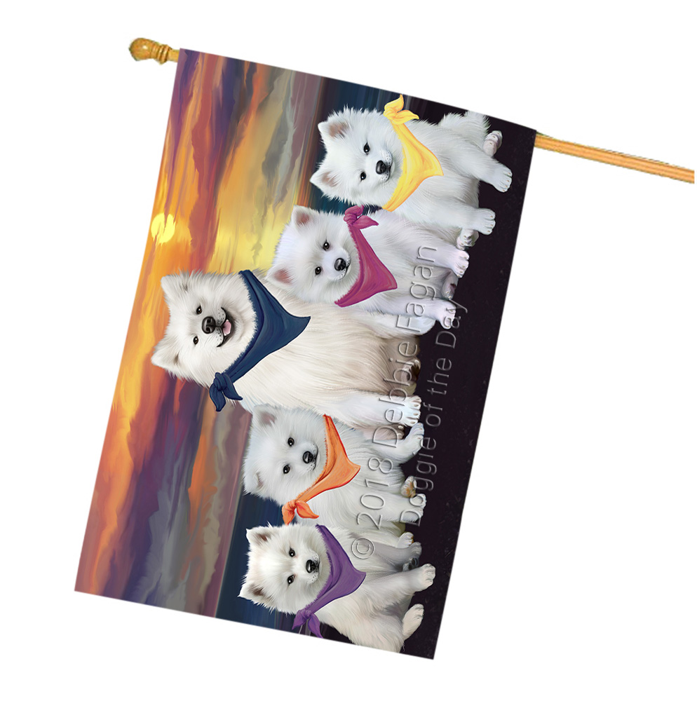 Amerikanische Eskimo Hundehaus Flagge Urlaub doppelseitig 28"x40" viele Designs Neu mit Etikett NEU - Bild 27 von 79