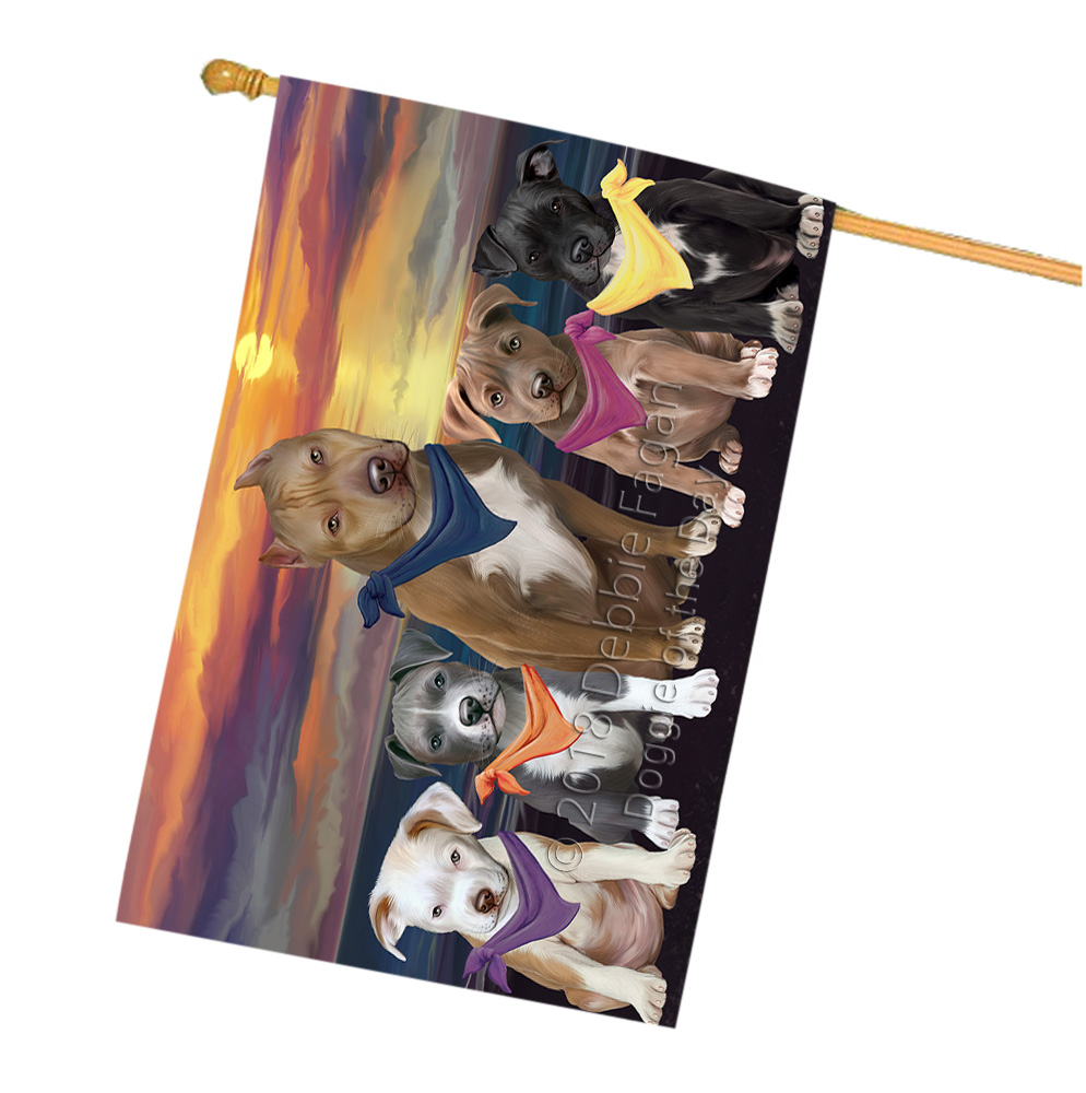 Pitbull Hundehaus Flagge Urlaub doppelseitig 28""x40"" viele Designs neu mit Etikett NEU - Bild 39 von 106