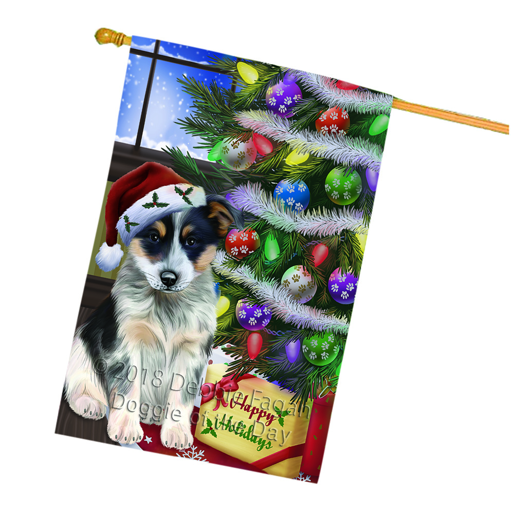 Blue Heeler Dog House Flag Christmas Double Sided 28"x40" Many Designs NWT NEW - Picture 66 of 72