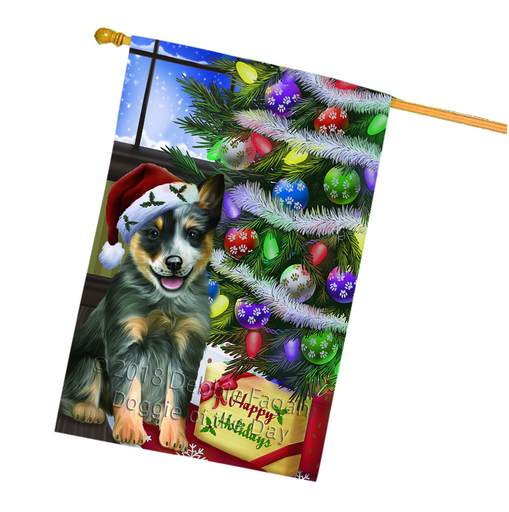 Blue Heeler Dog House Flag Christmas Double Sided 28"x40" Many Designs NWT NEW - Picture 67 of 72