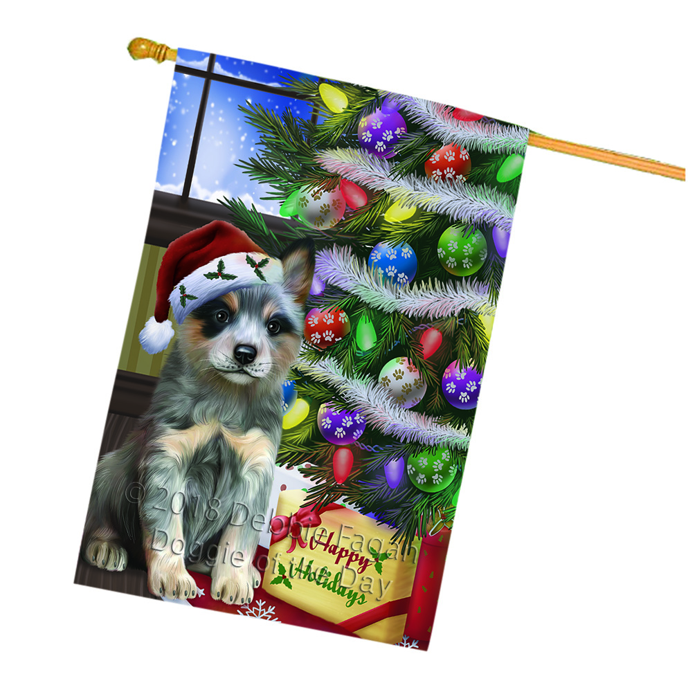 Blue Heeler Dog House Flag Christmas Double Sided 28"x40" Many Designs NWT NEW - Picture 68 of 72