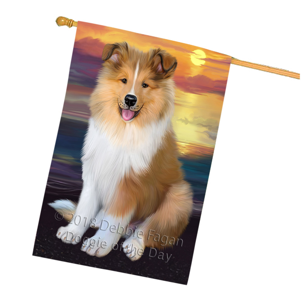 Rough Collie Dog House Flag Holiday Double Sided 28"x40" Many Designs NWT NEW - Picture 65 of 73