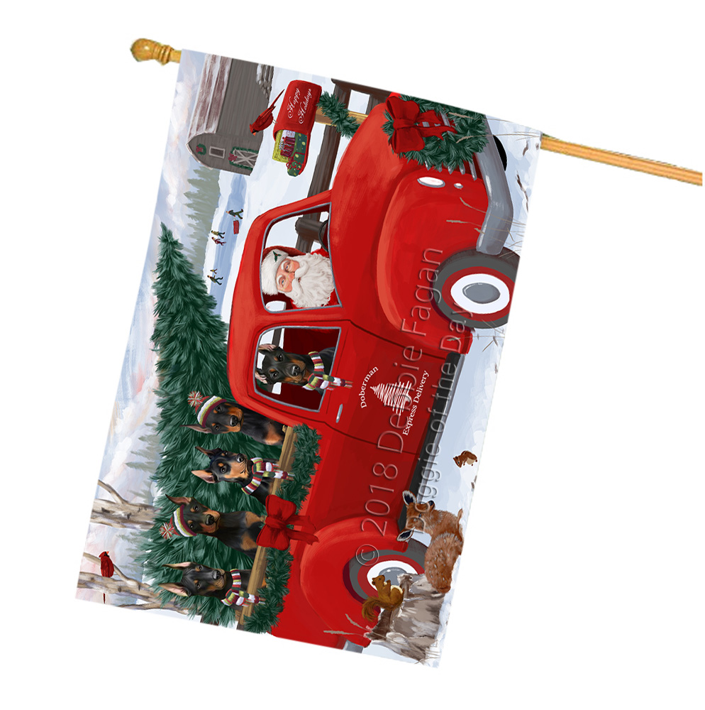 Doberman Dog House Flag Holiday Double Sided 28"x40" Many Designs NWT NEW - Picture 78 of 78