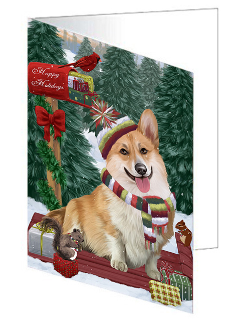 Christmas Woodland Sled Dog Cat Pet Lovers Greeting Invitation Card Pack of 10 - Picture 126 of 159