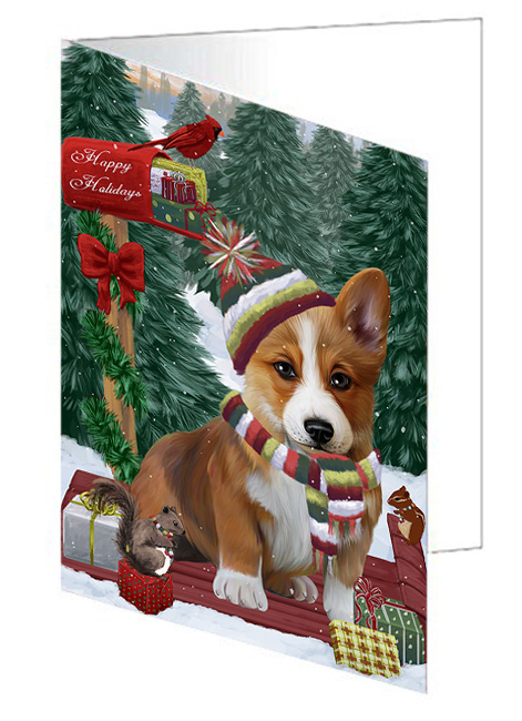 Christmas Woodland Sled Dog Cat Pet Lovers Greeting Invitation Card Pack of 10 - Picture 127 of 159