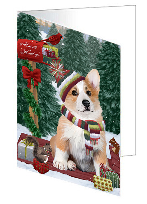 Christmas Woodland Sled Dog Cat Pet Lovers Greeting Invitation Card Pack of 10 - Picture 130 of 159