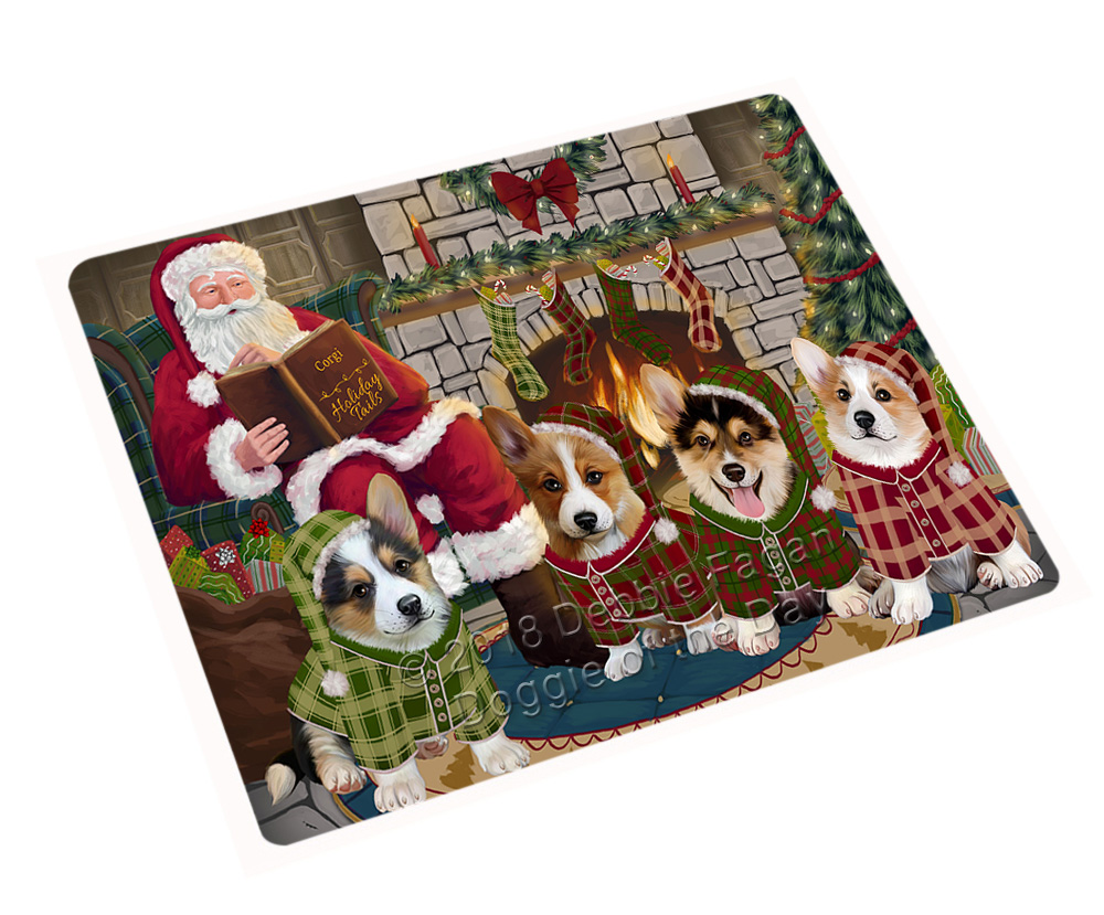 Christmas Cozy Fire Holiday Tails Dog Cat Pet Photo Refrigerator Magnet - Picture 40 of 98