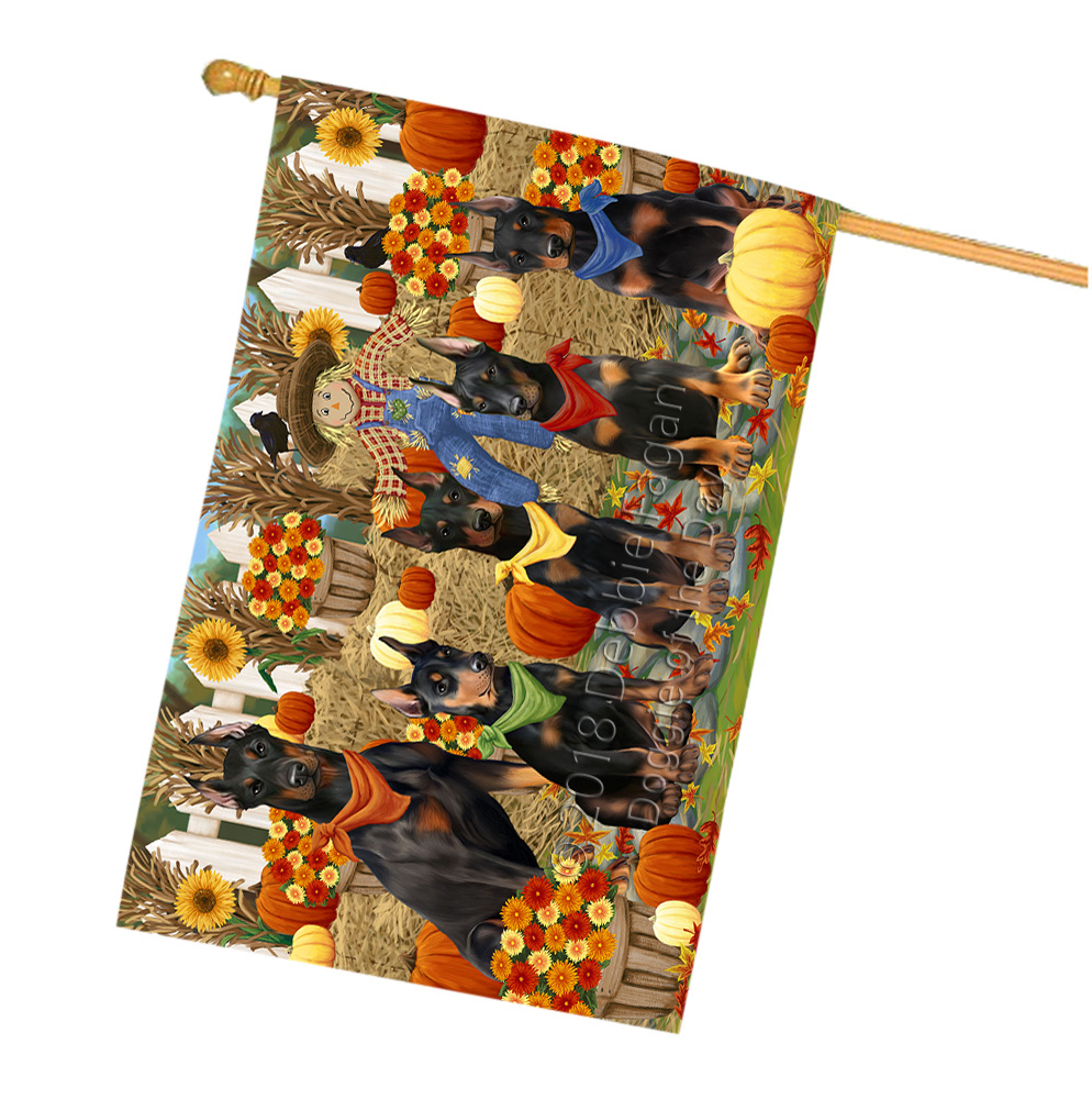 Doberman Dog House Flag Holiday Double Sided 28"x40" Many Designs NWT NEW - Picture 28 of 78