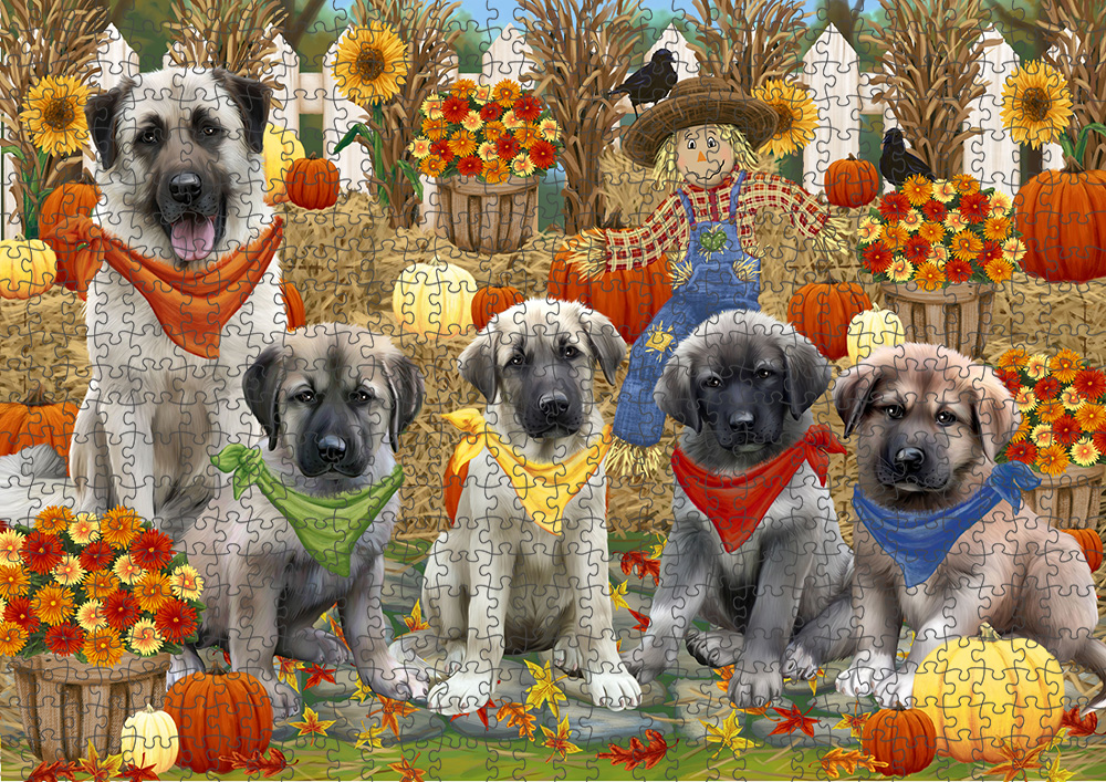 Fall Festival Pumpkin Dog Cat Jigsaw Puzzle with Photo tin - Picture 10 of 98