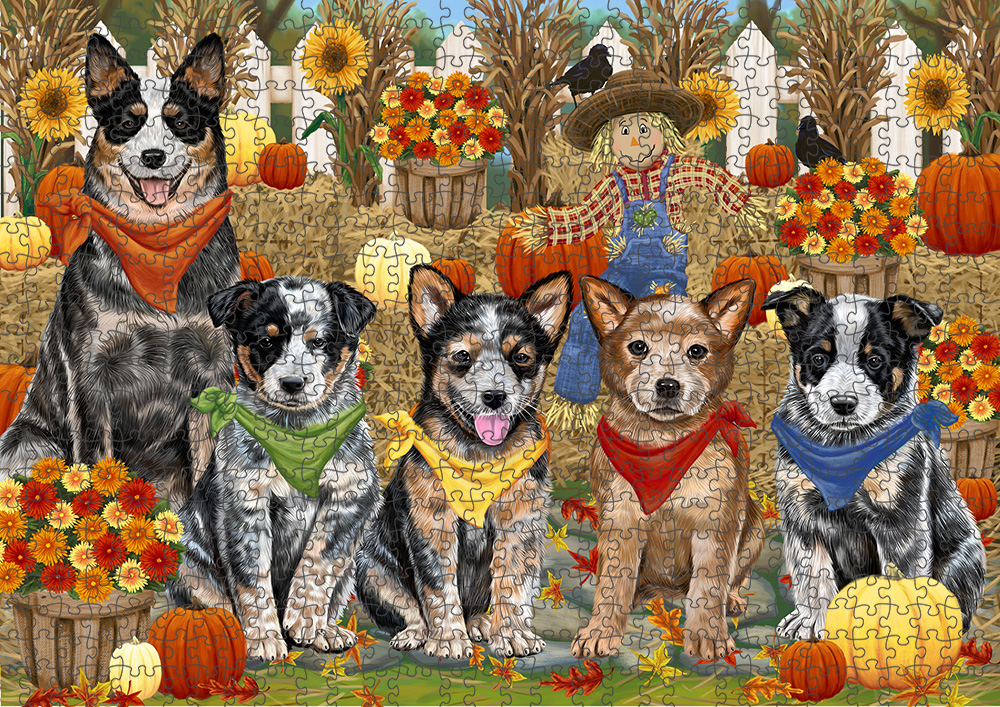 Fall Festival Pumpkin Dog Cat Jigsaw Puzzle with Photo tin - Picture 11 of 98