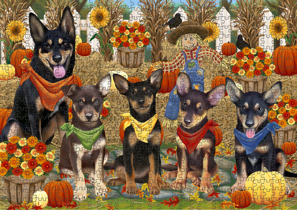 Fall Festival Pumpkin Dog Cat Jigsaw Puzzle with Photo tin - Picture 12 of 98
