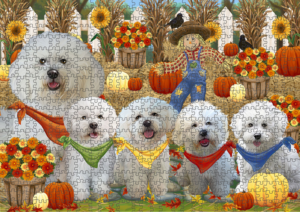 Fall Festival Pumpkin Dog Cat Jigsaw Puzzle with Photo tin - Picture 21 of 98
