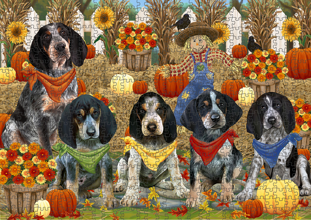 Fall Festival Pumpkin Dog Cat Jigsaw Puzzle with Photo tin - Picture 25 of 98