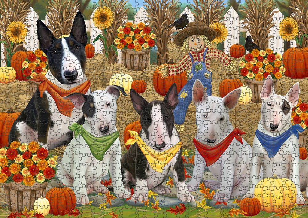 Fall Festival Pumpkin Dog Cat Jigsaw Puzzle with Photo tin - Picture 30 of 98
