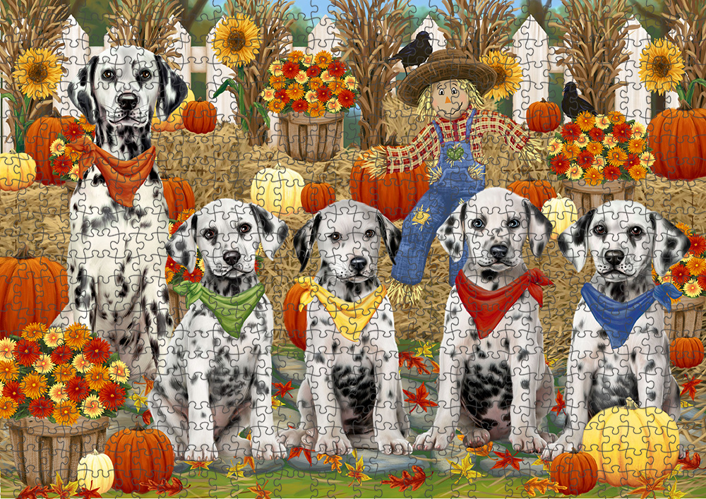 Fall Festival Pumpkin Dog Cat Jigsaw Puzzle with Photo tin - Picture 43 of 98